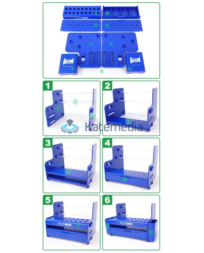 Plastic storage box for organizing tools