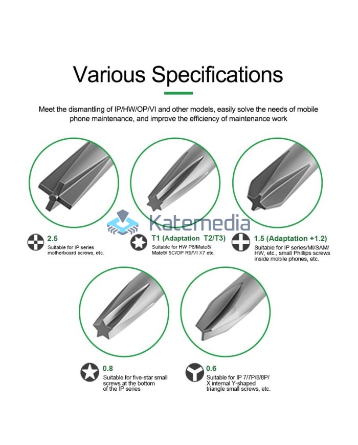 Zestaw wkrętaków Relife RL-728A + magnetyzer