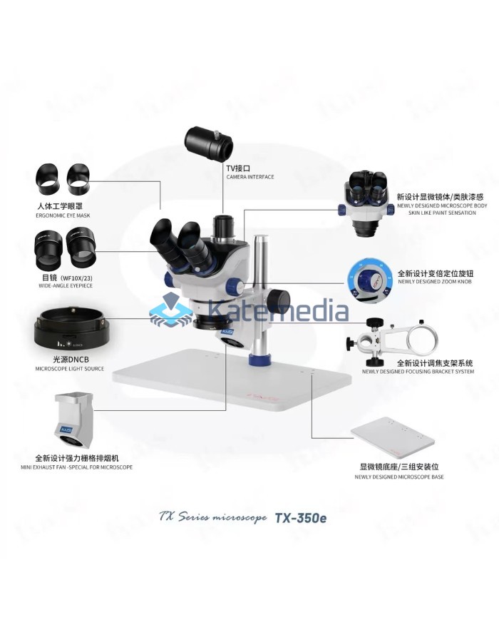Mikroskop serwisowy Kaisi TX-350e Triocular