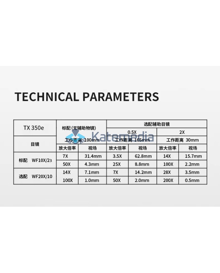 Microscope Kaisi TX-350e Triocular