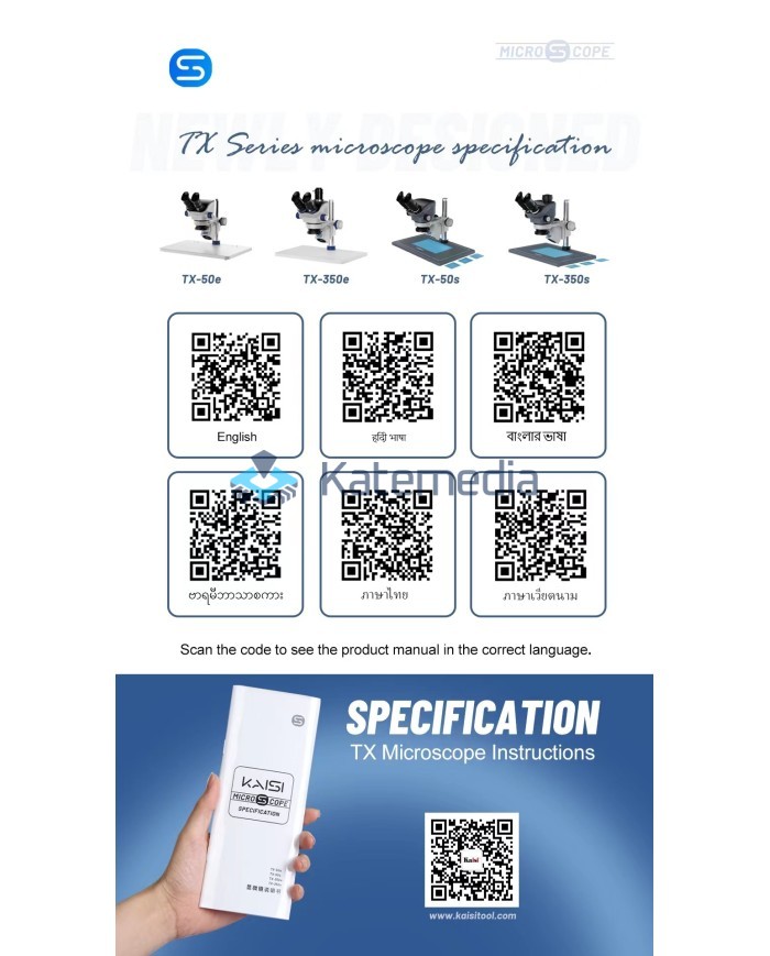 Mikroskop serwisowy Kaisi TX-350e Triocular