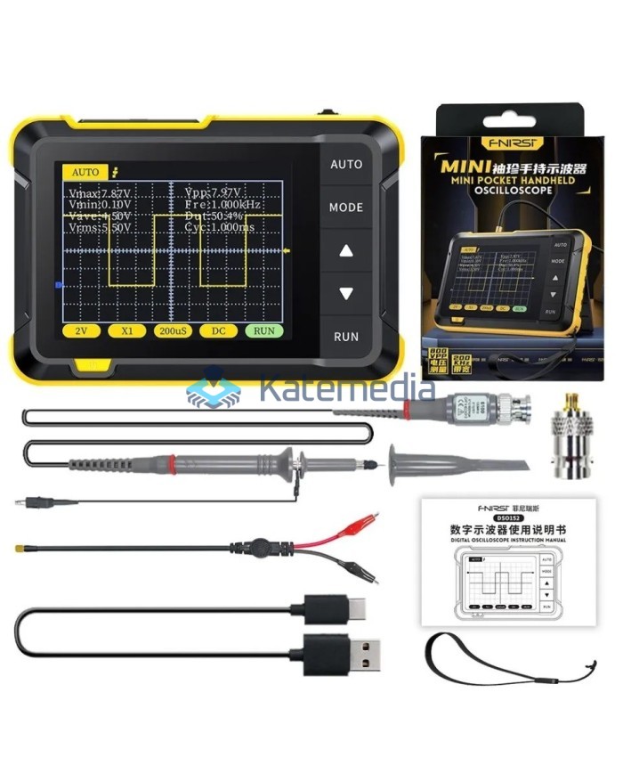 Mini Digital Osilloscope FNIRSI DSO152 200KHz with probe