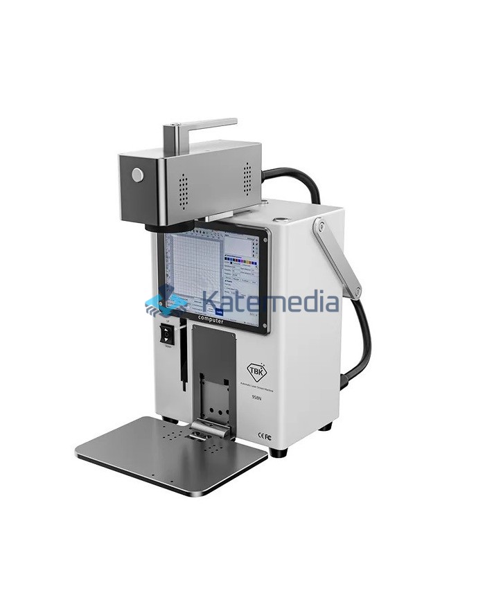 Laser TBK 958N z obrotowym uchwytem i odłączaną głowicą możliwość graweru