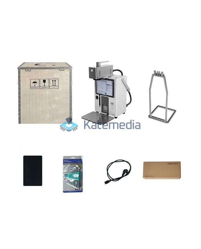 Laser TBK 958N z obrotowym uchwytem i odłączaną głowicą możliwość graweru