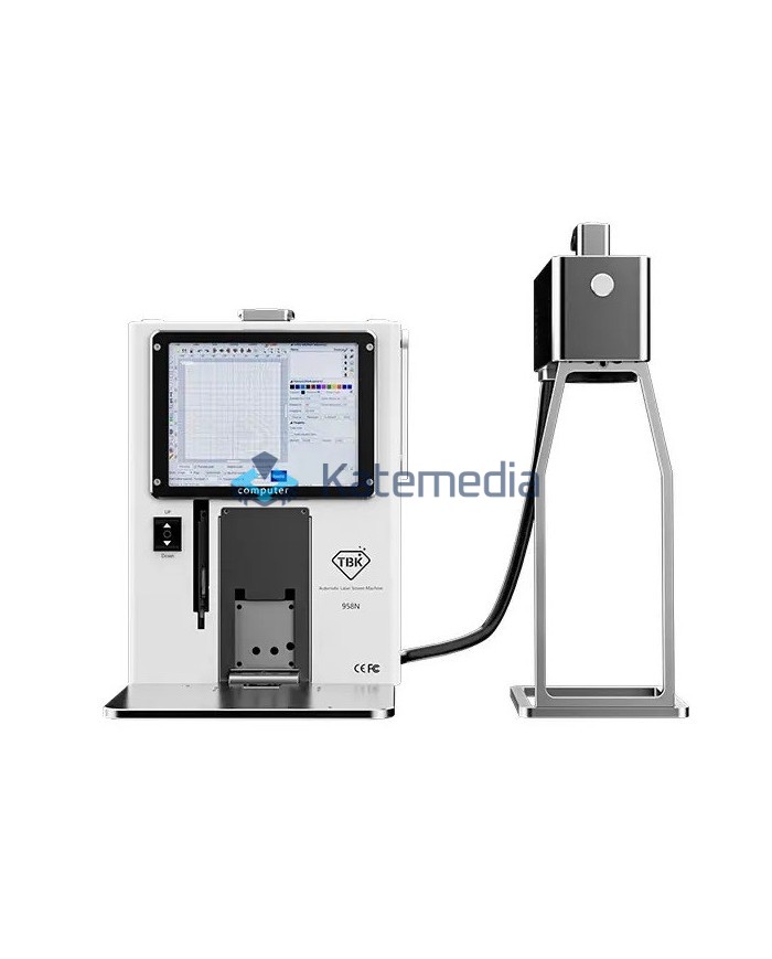 Laser TBK 958N z obrotowym uchwytem i odłączaną głowicą możliwość graweru