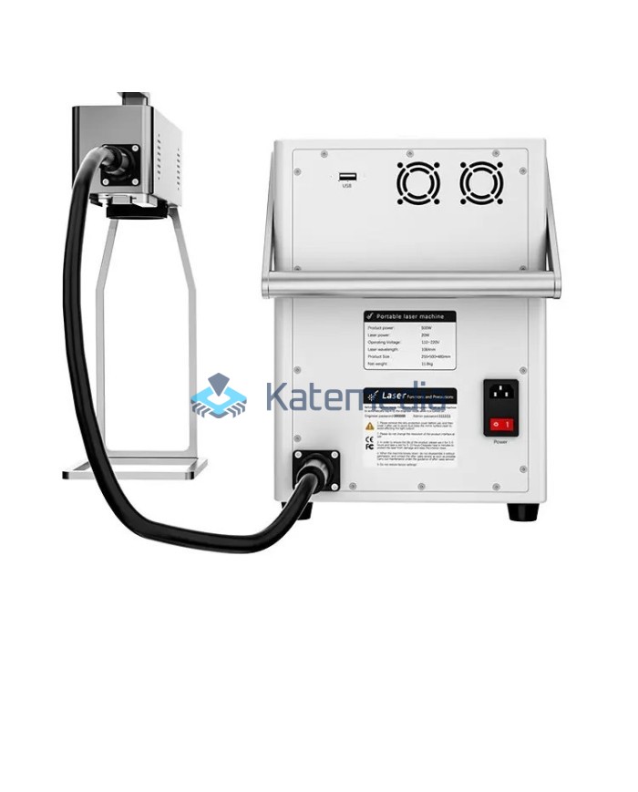 Laser TBK 958N z obrotowym uchwytem i odłączaną głowicą możliwość graweru