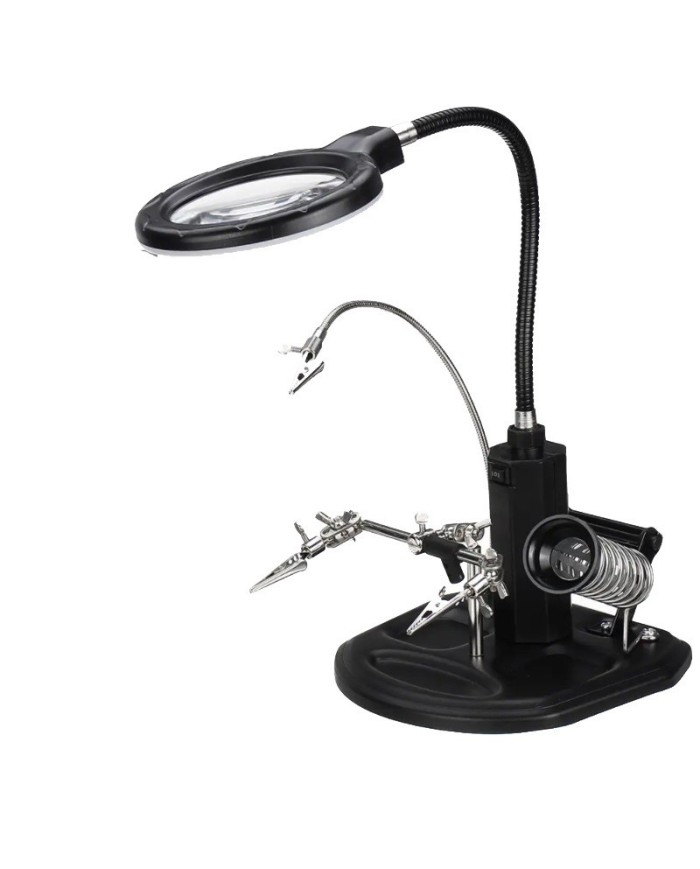 Uchwyt serwisowy trzecia ręka TE-802 z lampą LED