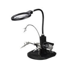 Soldering helping hand with LED Magnifier