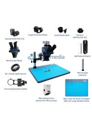 Mikroskop serwisowy Kaisi TX-350S Plus Triocular ze stelażem