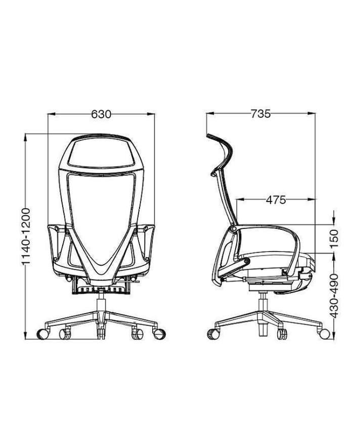 Fotel obrotowy Krzesło biurowe Ergonomiczne Premium Darius