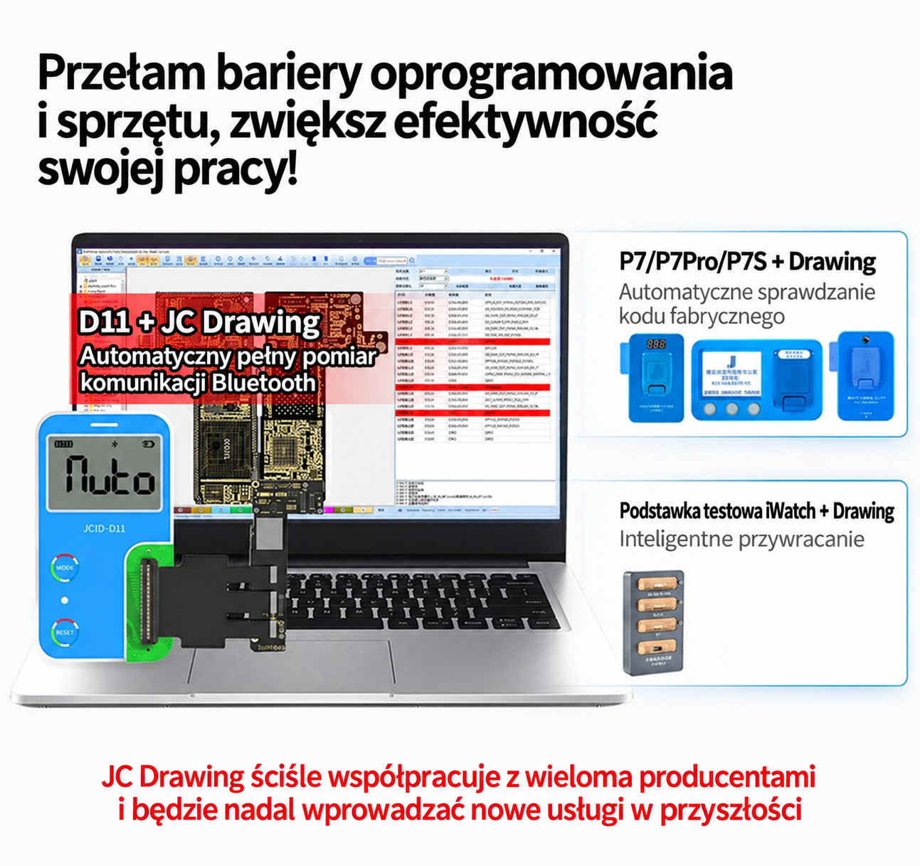 JCID Drawing – współpraca z urządzeniami JCID D11 P7 P7 Pro P7S