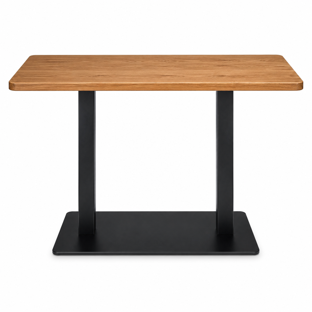 B011 Pedestal with rectangular wooden top - product view