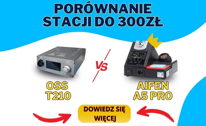OSS T210 czy Aifen A5 Pro? Porównanie budżetowych stacji lutowniczych do 300 zł